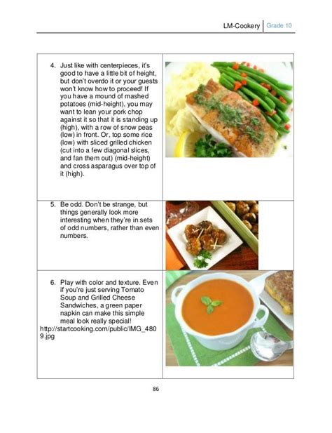 learning module cookery grade  cookery seafood dishes mise en place