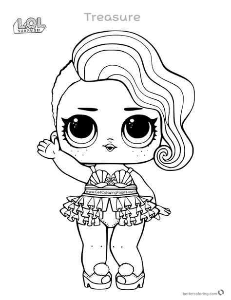 treasure  lol surprise doll coloring pages  printable