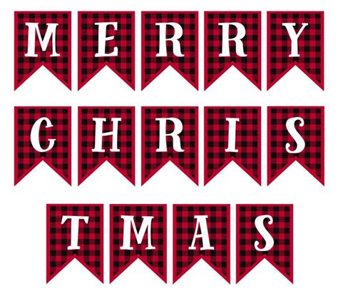 merry christmas printable banner letters christmas banner printable