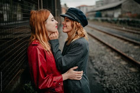 «beautiful Lesbian Couple Shoot On An Abandoned Railway Del