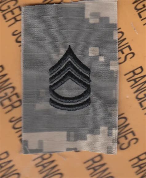 army enlisted sergeant  class sfc   rank acu hat sew  patch  picclick