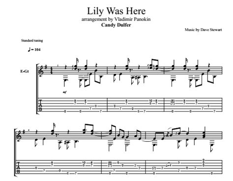lily was here for guitar guitar sheet music and tabs