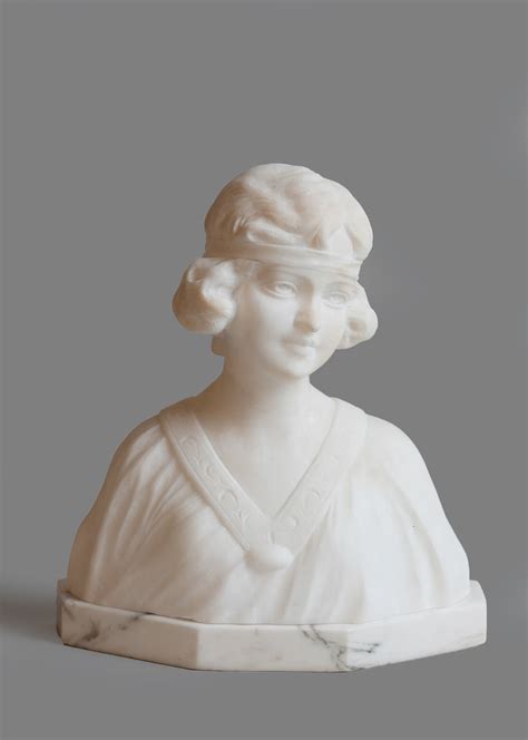 french carved alabaster sculpture   female  gv