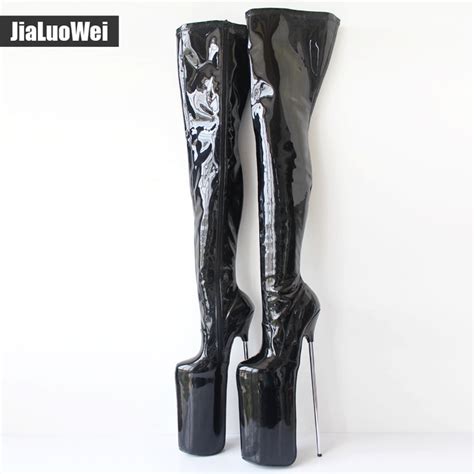 jialuowei women sexy fetish dance nightclub boots 30cm extreme high