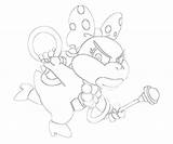 Wendy Koopa Coloring Pages Cute Happy Another Supertweet sketch template