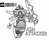 Nexo Lego Knights Coloring Pages Knight Printable Aaron Ash Attacker Colouring Library Clipart Popular Color Coloringhome Getcolorings sketch template