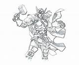 Hammer Thors Getdrawings sketch template