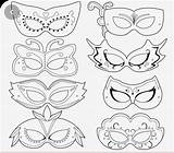 Maske Masquerade sketch template