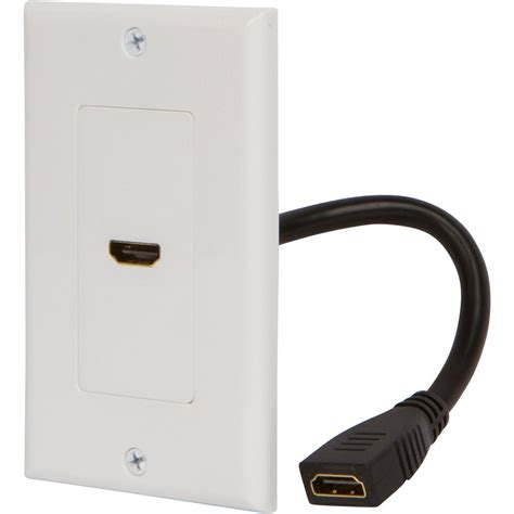 shop hdmi wall plates  included pigtails  white buyers point