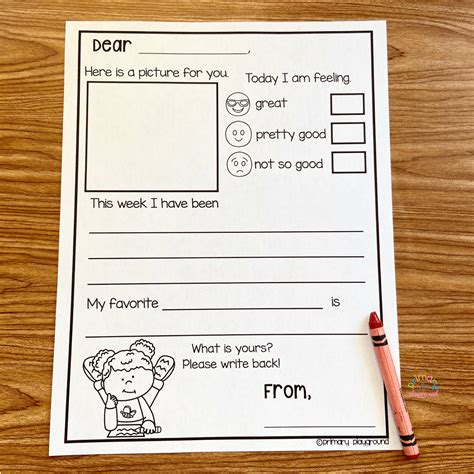 printable  pal letter primary playground  pal letters