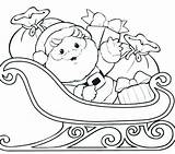 Sleigh Coloring Pages Santa His Horse Printable Claus Getcolorings Color sketch template