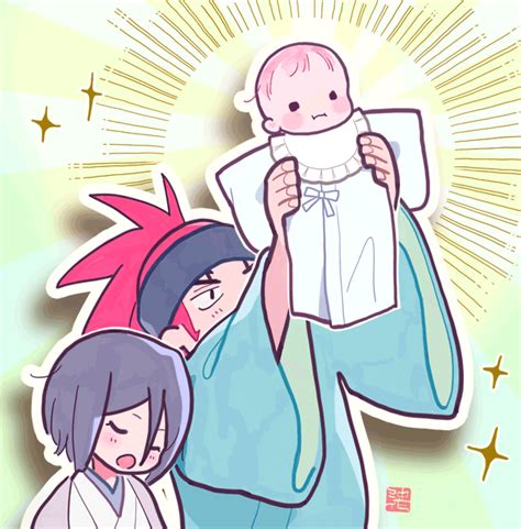 Fan Art Of Renji And Rukia Celebrating Ichikas Birth By Okihana R Bleach