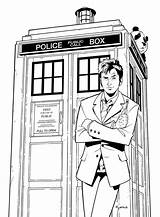 Coloring Doctor Who Pages Tardis Printable Kids Dr Colouring Book Color Sheets Books Adult Clipart Print Everfreecoloring Christmas Printables Drawing sketch template