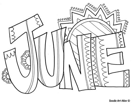 june clipart  images  summer coloring pages coloring
