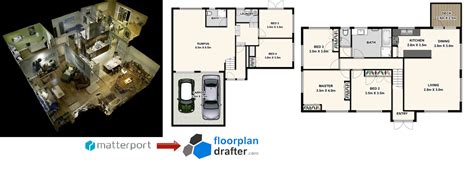 floorplandrafter matterport model  presentable floor plan