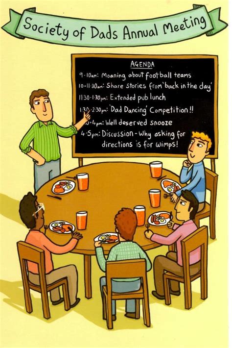 Funny Dads Annual Meeting Fathers Day Card Cards