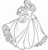 Aurora Dress Wedding Coloring Pages Princess Disney из категории все раскраски Color sketch template