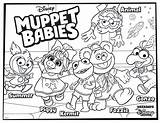 Disney Pages Coloring Muppet Babies Baby Family Muppets Show sketch template