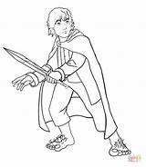 Frodo Hobbit Baggins Ausmalbild Bilbo Herr Ringe Ausdrucken sketch template