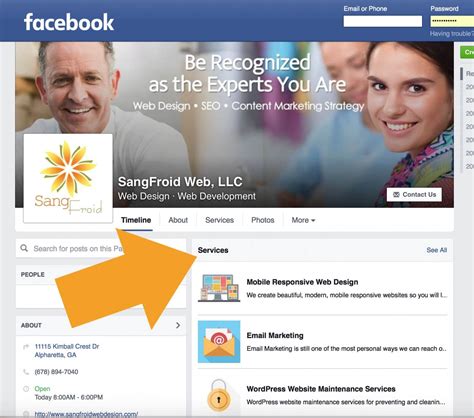 easy ways  customize facebook business pages sangfroid web llc