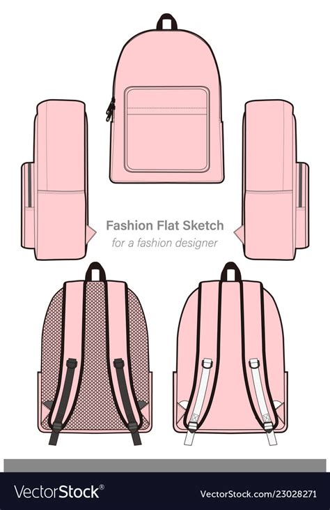 backpack design template royalty  vector image