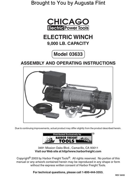 chicago electric  assembly  operating instructions manual   manualslib