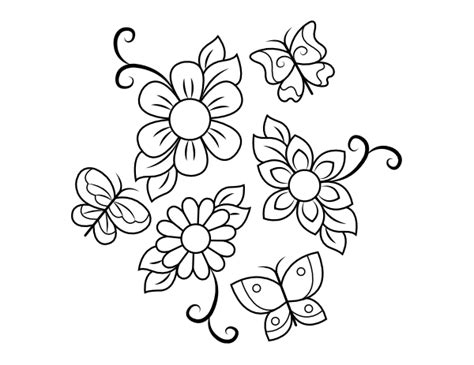 printable butterfly coloring page flower coloring pages butterfly