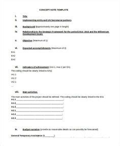 sample concept note template notes template concept proposal writing