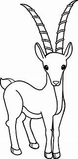 Cartoon Antelope Coloring Pages sketch template