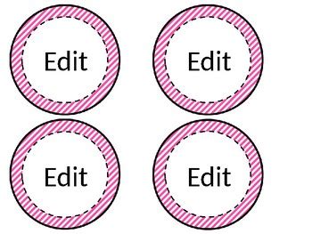 editable circle labels   bubblegum teacher tpt