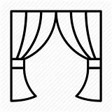 Curtain Stage Curtains Drawing Window Icon Clipart Theater Vector Cartoon Line Getdrawings Transparent Open Clip Icons Iconfinder sketch template
