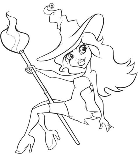 printable image  witch coloring pages upiui