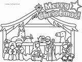 Coloring Nativity Pages Scene Printable Manger Christmas Sunday School Preschool Story Color Colouring Away Outdoor Drawing Line End Year Sheets sketch template