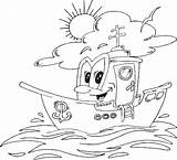 Boat Small Coloring Pages sketch template