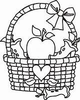 Basket Apple Coloring Clipart Apples Pages Picnic Clip Fruit Printable Cliparts Color Empty Library Clipartmag Clipground Preschoolers Popular Sheet Size sketch template