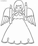 Engel Angel Angels Ausmalen Malvorlage Natale Weihnachten Kerze Angioletti Colorare sketch template