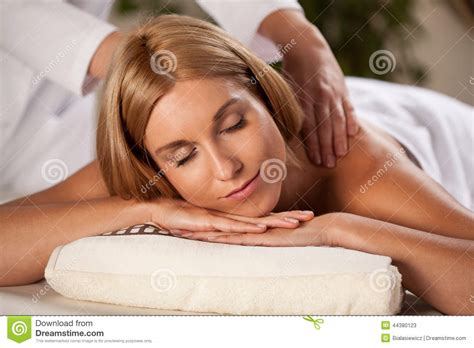 pleasant massage in spa stock image image of serene 44380123