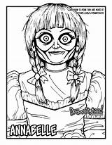 Annabelle Drawing Draw Conjuring Coloring Too Tutorial sketch template