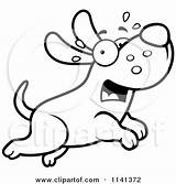 Dog Scared Running Clipart Cartoon Drawing Coloring Thoman Cory Vector Outlined Frightened Royalty Getdrawings Rf Illustrations Small 2021 Clipartof sketch template