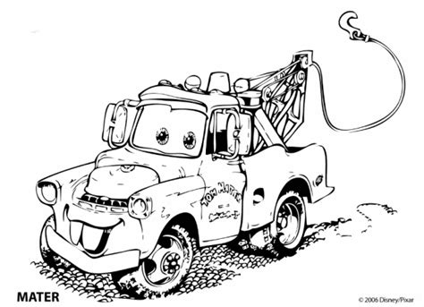 cars  tow mater colouring page printable
