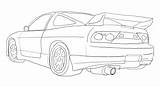 240sx Nissan sketch template