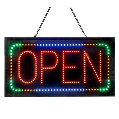open sign animated led business sign  lightbox shop