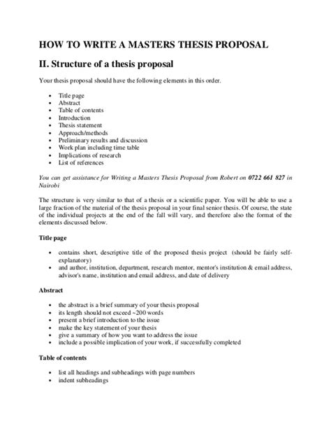 follow  simple guide    create  thesis proposal
