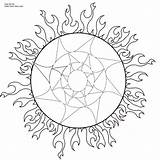 Printable Coloring Pages Sun Native American Adult Pagan Symbols Designs Wiccan Dream Indian Color Navajo Catcher Wolf Mandalas Printables Colorings sketch template