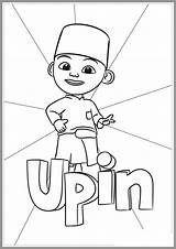 Upin Coloring Pages Ipin Style Complete sketch template