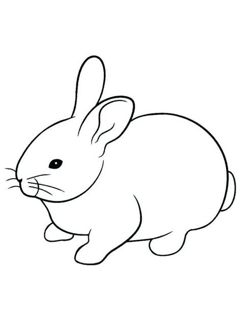 easter bunny coloring page printable    collection  easy