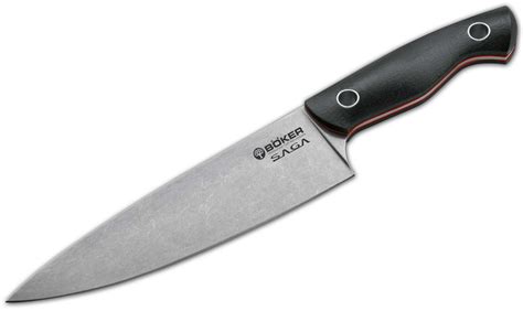 boker offers kitchen knife boker saga chefs knife stonewash finish