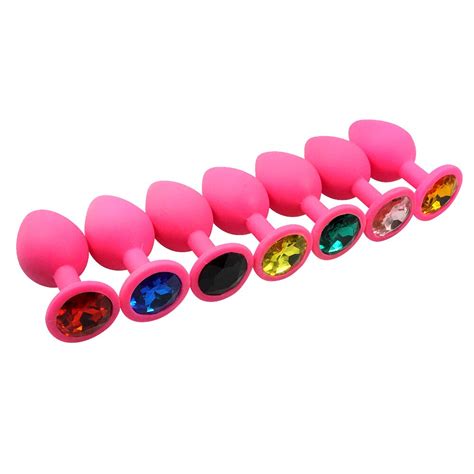 12 color for choose 42 94mm large size pink silicone jewel anal plug