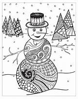 Coloring Winter Pages Printable Snowman Wonderland Sheet Scene Zendoodle Adult Christmas Macmillan Books Rocks Adults Colouring Sheets Kids Color Powells sketch template