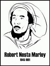 Bob Marley sketch template